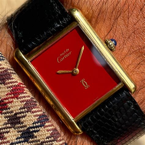 cartier red watch|cartier unisex watches.